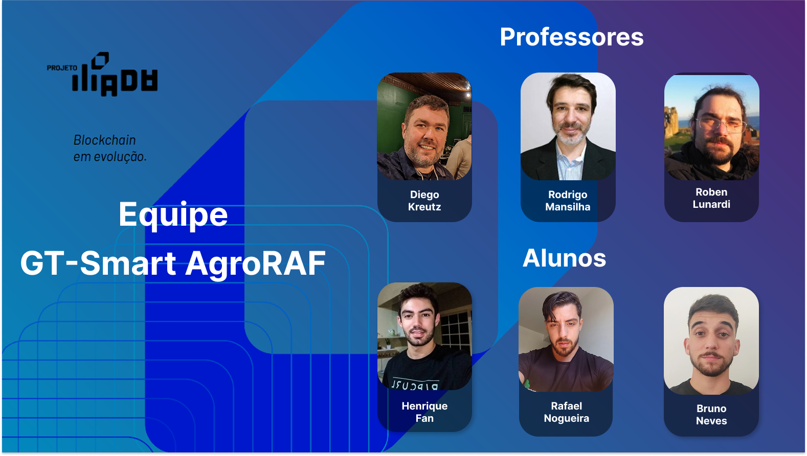 Equipe de desenvolvimento do projeto
